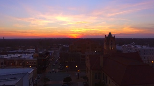 Anderson Courthouse view of the sunset! #Anderson #djiphantom3 #dji