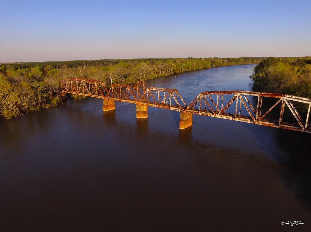 Nothing more beautiful tonight than capturing this view of the Santee River during the golden hour. This bridge is alongside HWY 17 outside of Jamestown, SC! #dji #phantom3