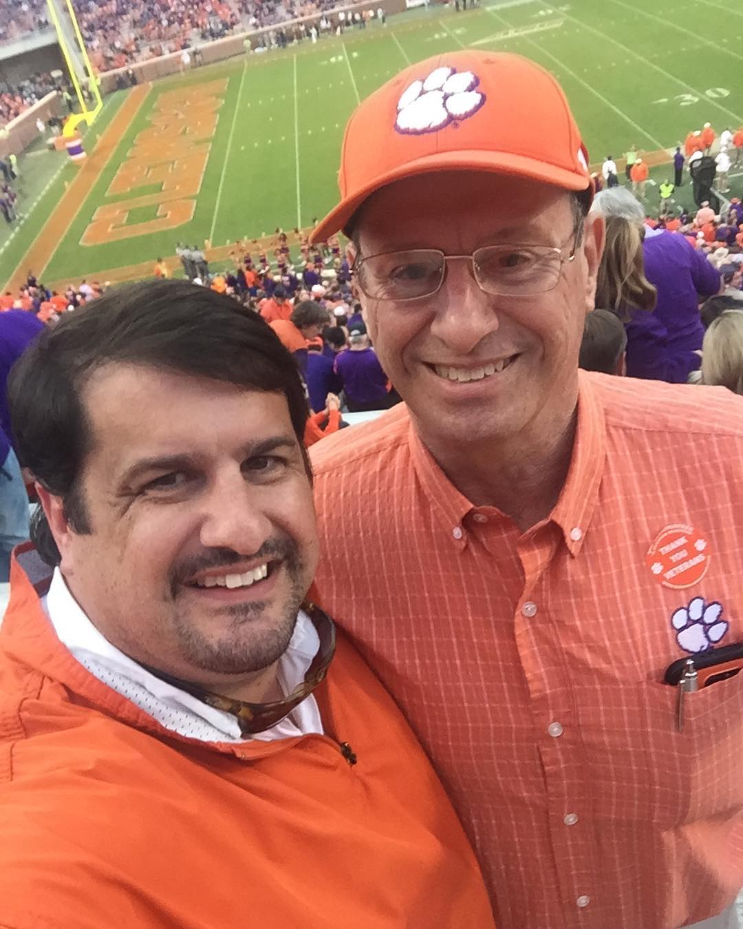 Another great game...another great #selfie with this Clemson Tiger and Vietnam Veteran! #MilitaryAppreciation #GoTigers
