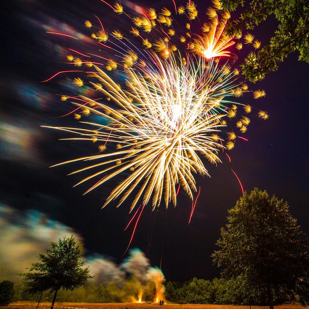 #Happy4th to all those that love the freedom to call USA home. This image is from last year’s Newspring July 4th fireworks display, one of my favorite images from the evening! #canon #5dmkiii