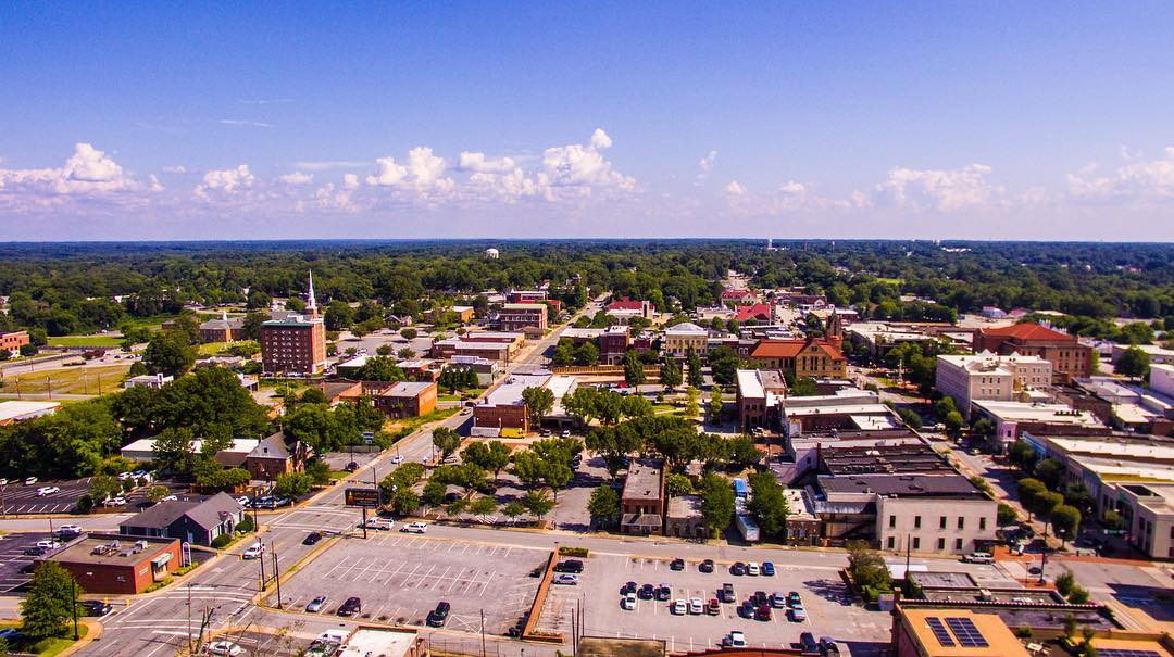 It was another beautiful, hot day downtown Anderson! #aerialview #WhatIfAnderson #tw