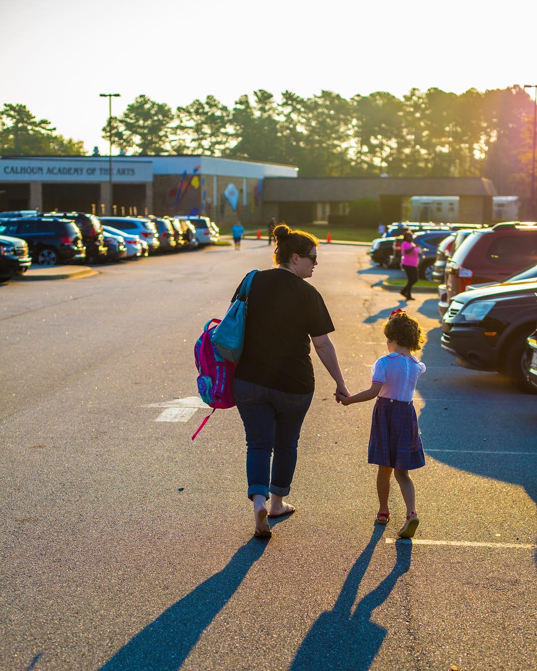 Love these two…walking hand-in-hand as Rosebud enters her first day of kindergarten! #camerapapa #canon #5dmarkiii