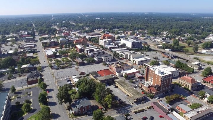 It is a beautiful morning downtown Anderson! Testing the rebuilt Phantom 3 this morning after extensive repair! Between the @djiglobal #Phantom3 and the @mavic_pro … we love our portable aerial cameras!
