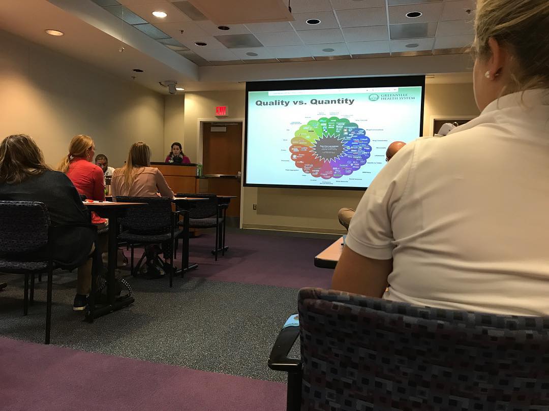 Hanging out for a system wife social media training at @greenvillehealthsystem – @karenkpotter is leading the way!